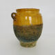 Magnificent glazed yellow confit pot, south-west of France. 19th century.