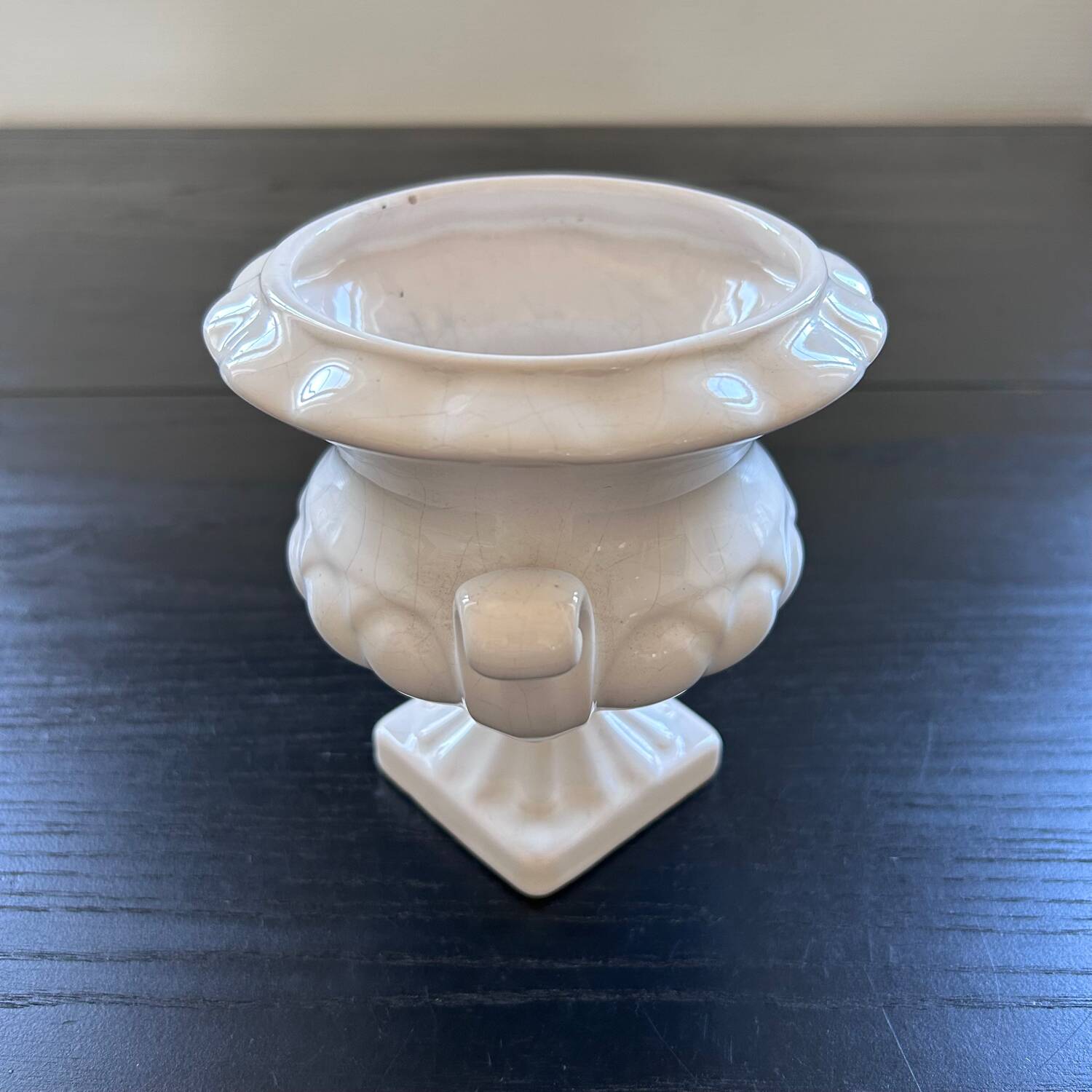 White Medici style vase