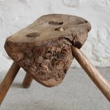 brutalist tripod stool