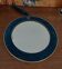 Vintage round mirror - Blue and gold velvet