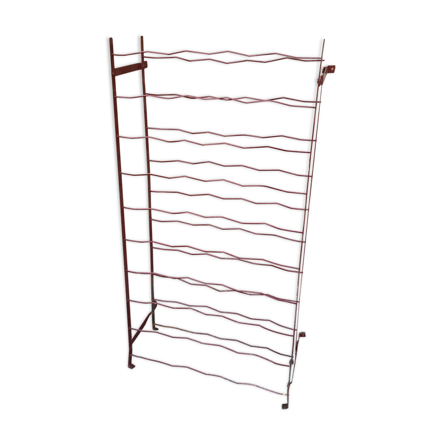 Shelf locker with vintage wine bottles