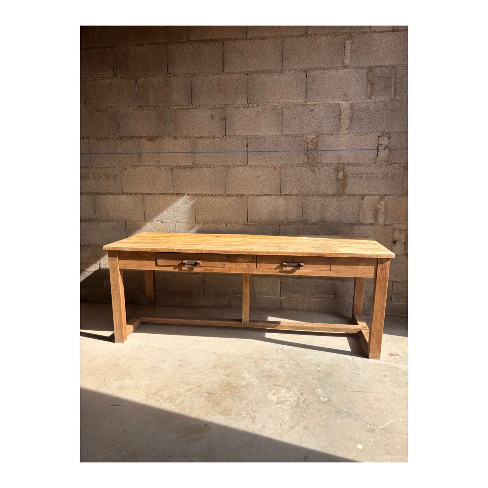 Old large solid wood table