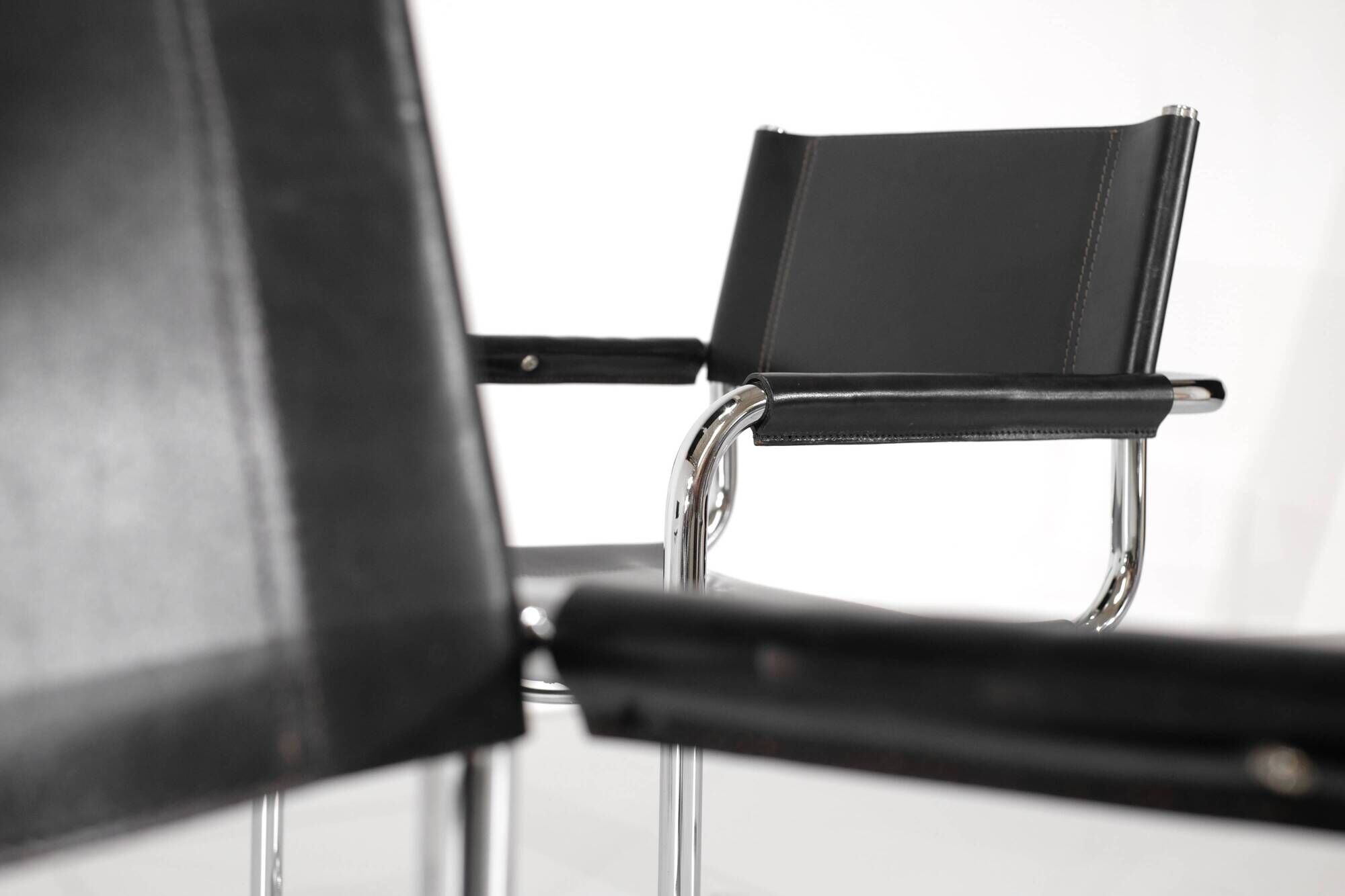 "S34" chairs by Mart Stam and Marcel Breuer for Fasem, Italy 1980s.