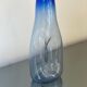 Beautiful Vintage Murano Modern Vase, Blue and Clear Glass, 1970's