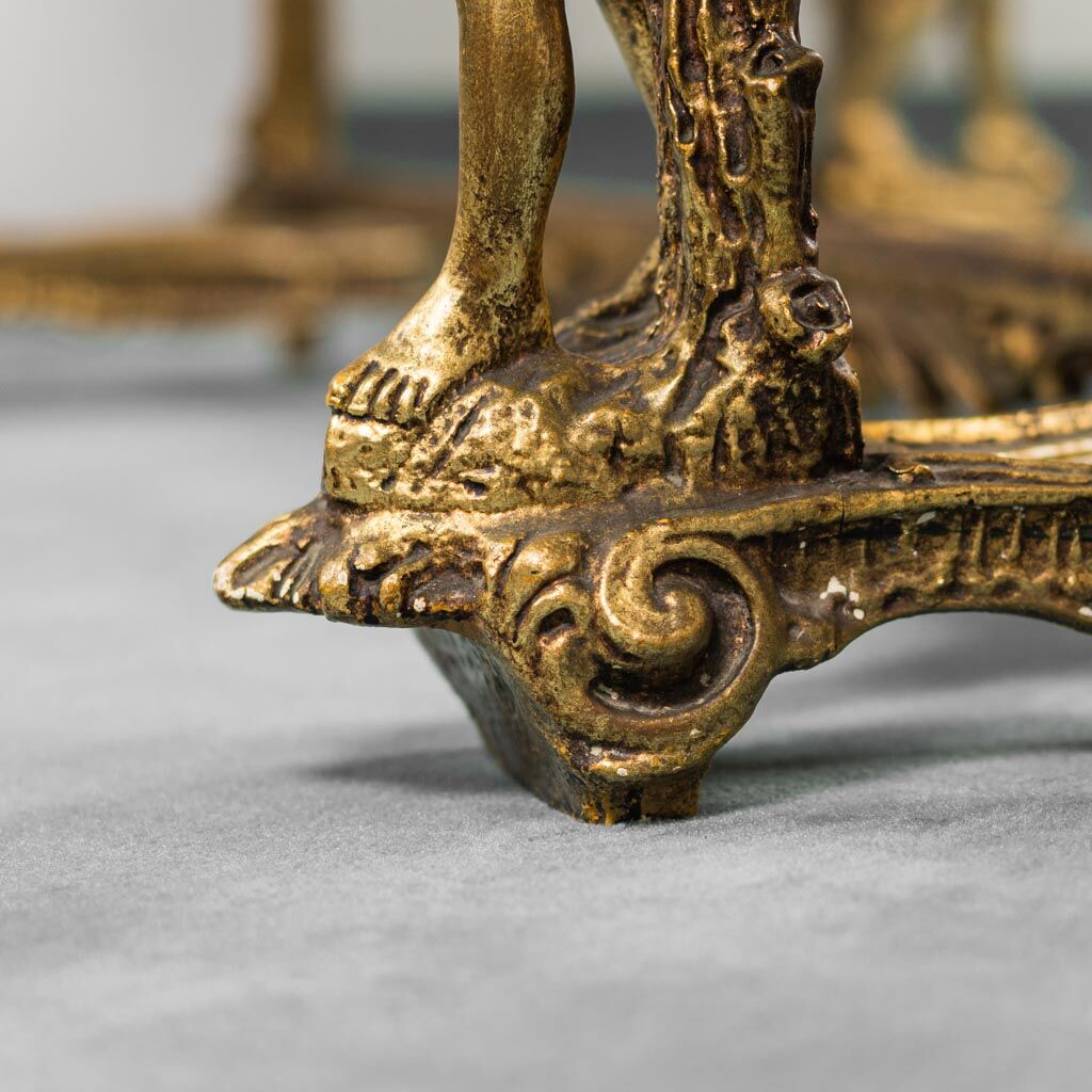 Console in marble gold leaf 50s vintage modern