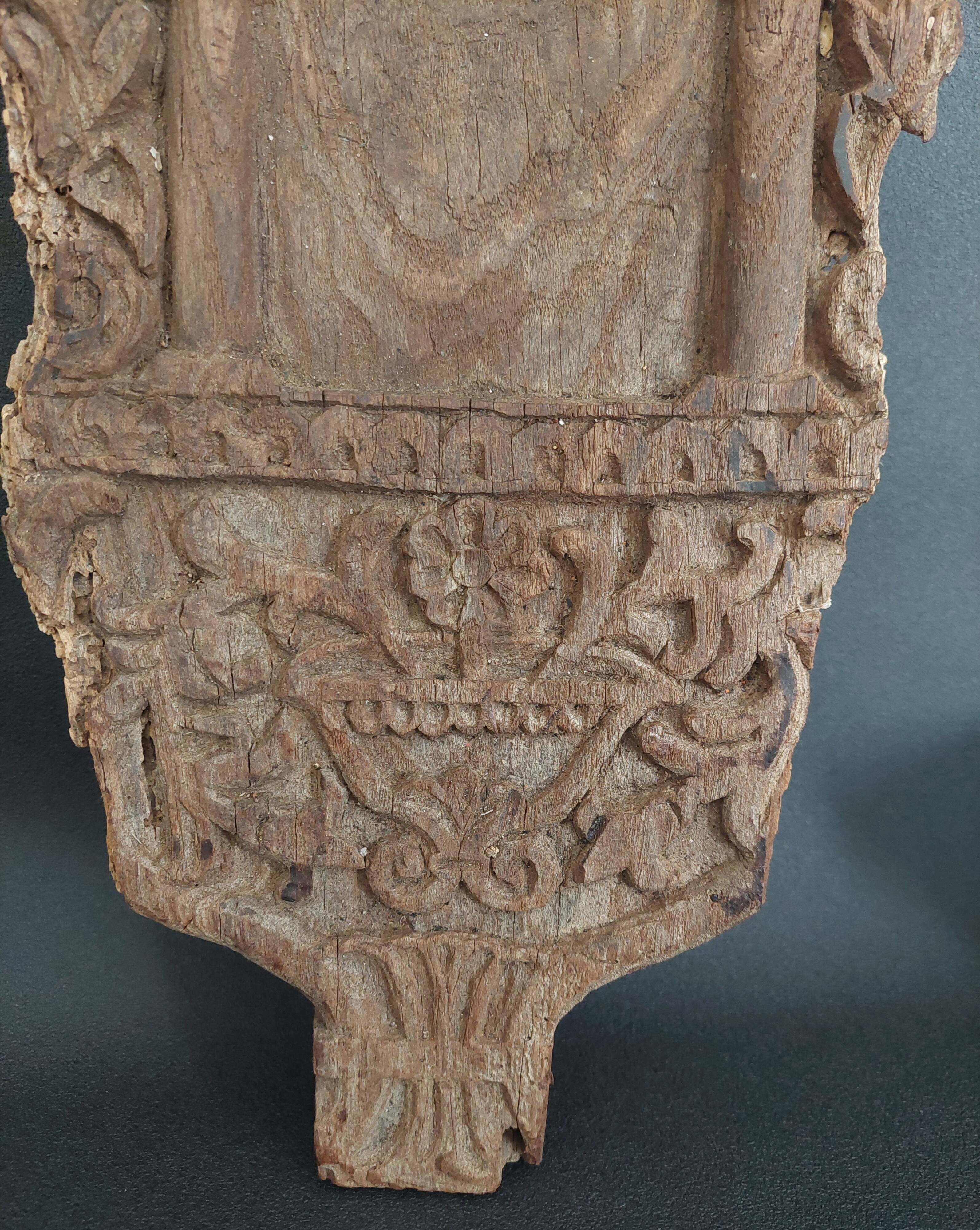 18th century carved wooden panel from Eastern Europe