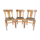 Series of 3 chairs old bistrot 60s vintage