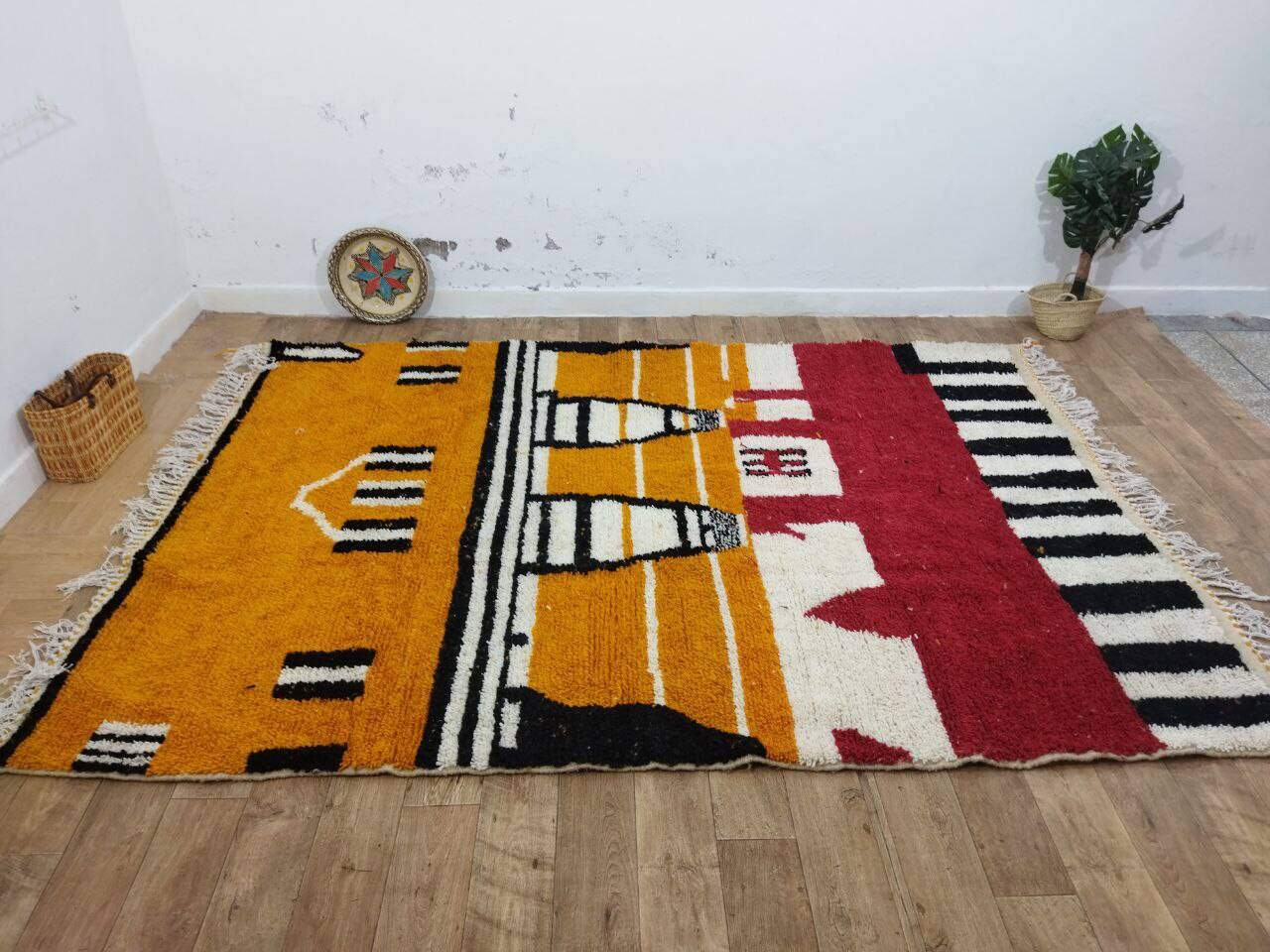 Azilal Berber rug in handmade wool 300 X 215 CM