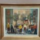 Original Swedish Oil on Canvas – “Market Scene” by Arne Wallsten – Signed