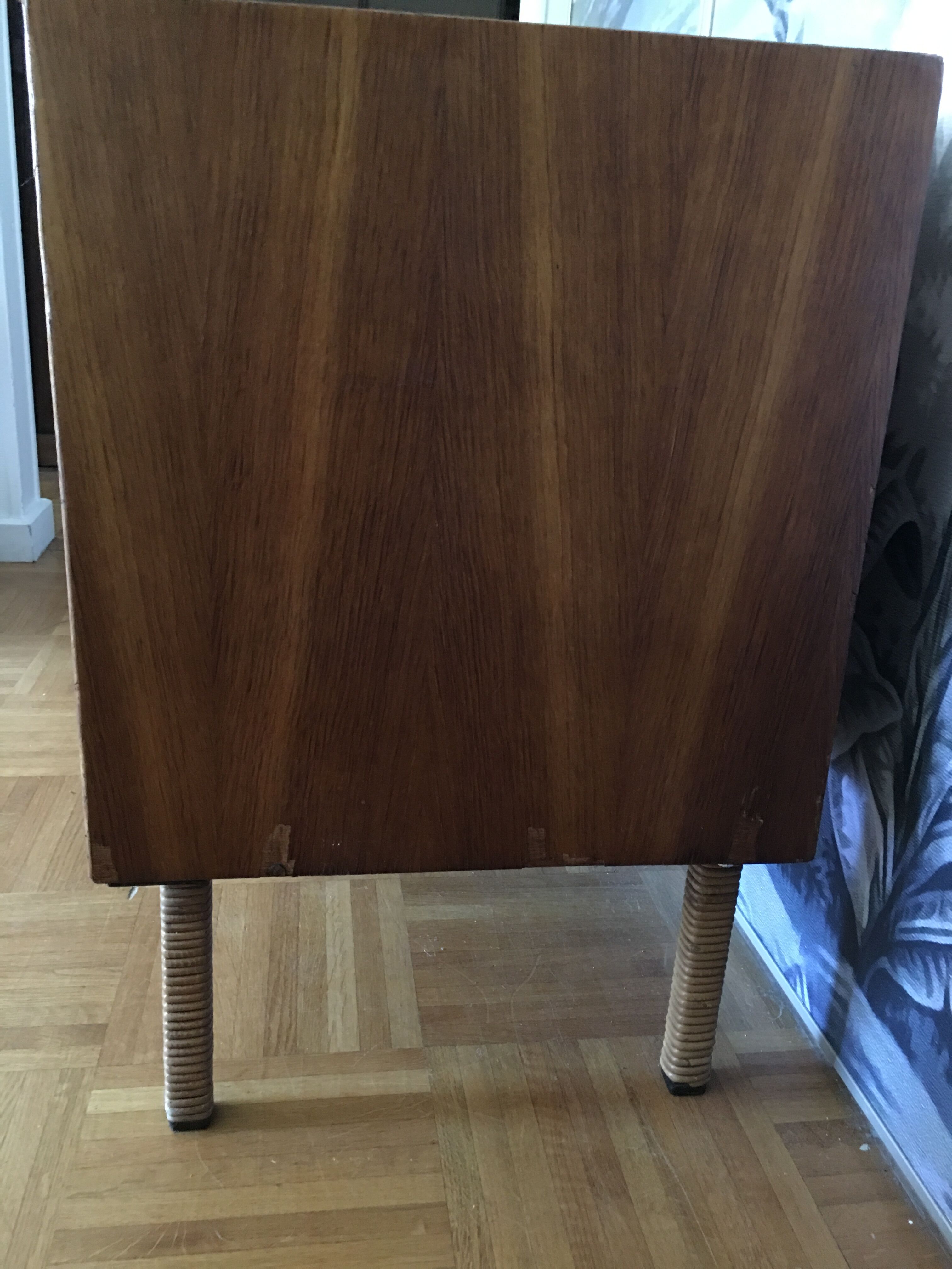 Rattan chest of drawers of the years 50