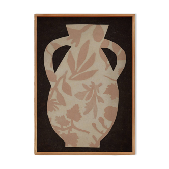 Painting on paper - vase - h822 - signed Eawy