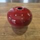 Red ceramic ball vase soliflore by Alain Rufas, Vallauris