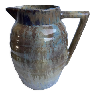 Ceramic pitcher / glazed stoneware 70s