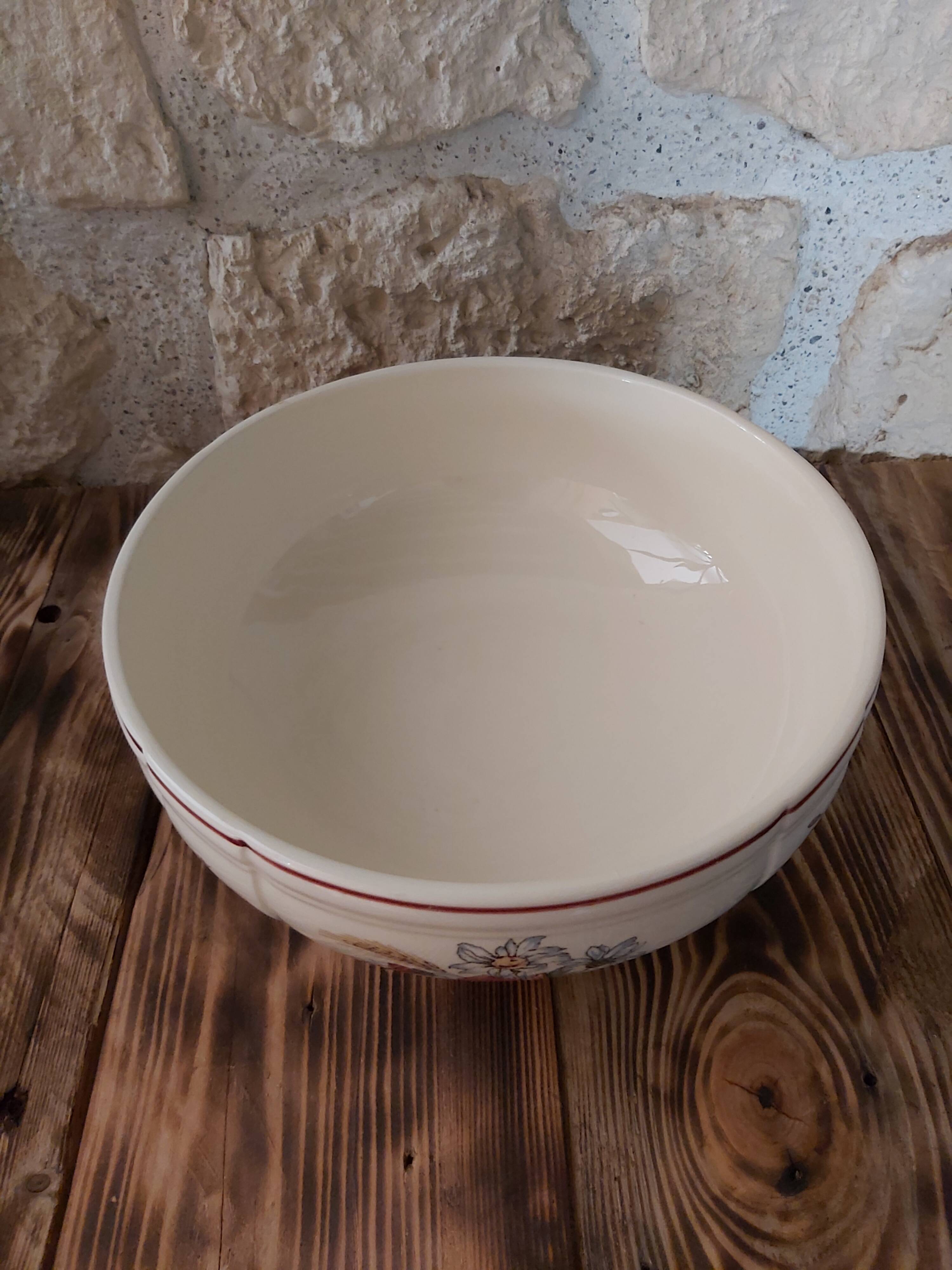 Salad bowl Sarreguemines model Agreste