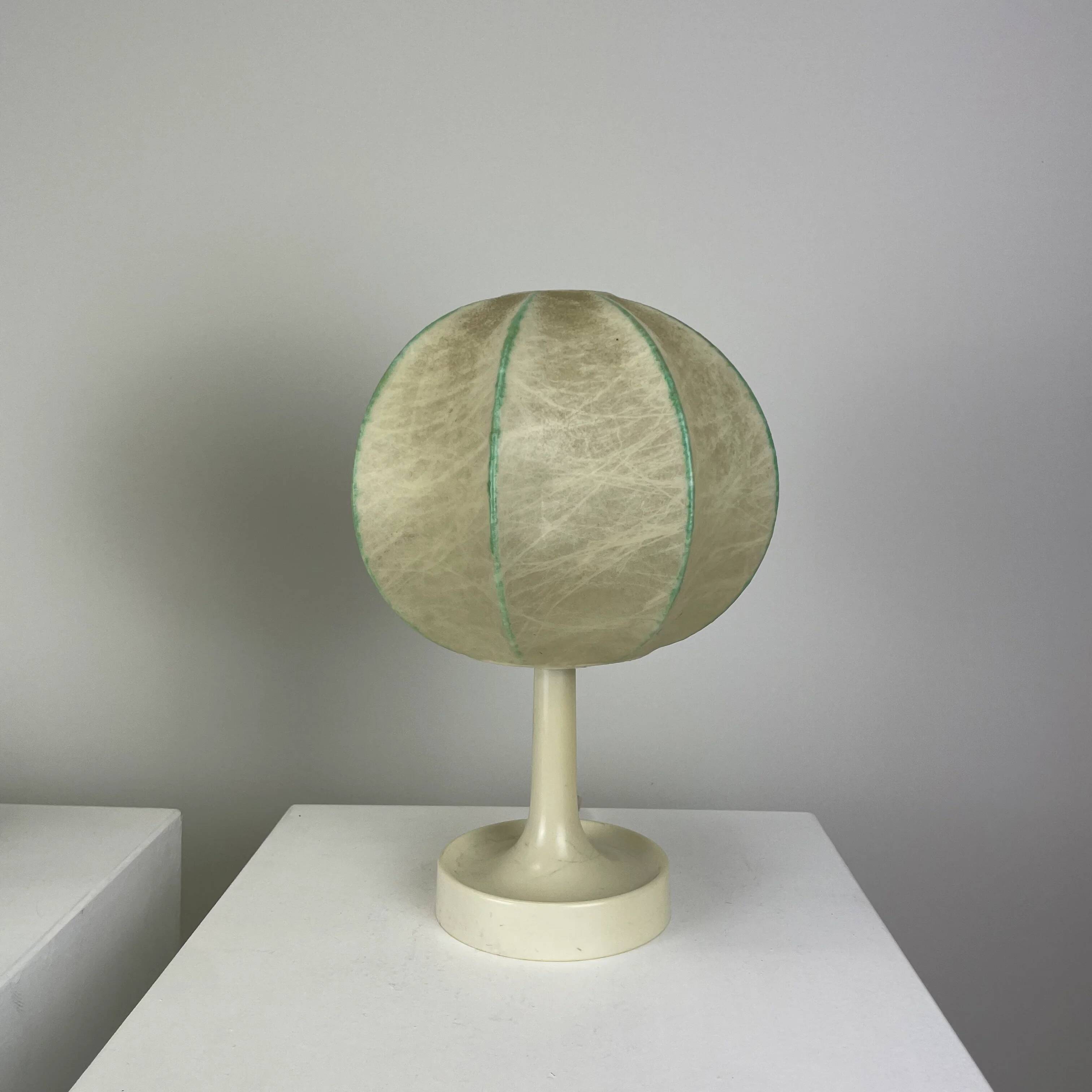 Paire de lampes de table cocoon par Goldkant Leuchten 1960