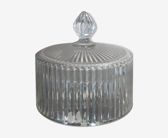 Cloche à gateaux en cristal ancien