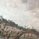 Tableau hst "ecluse du canal st martin" paris vers 1950 - ecole de paris