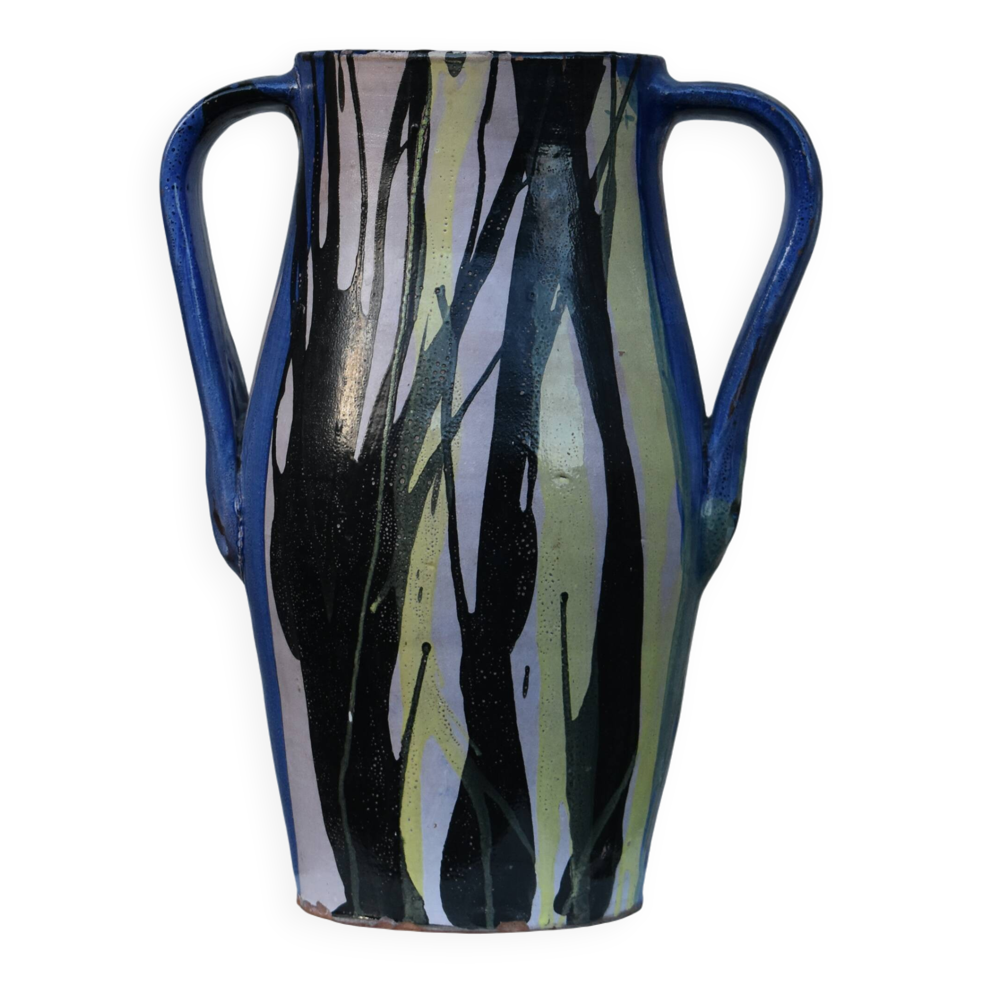 Large antique glazed terracotta jar/vase from Romania