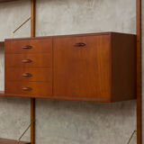 Hansen and Guldborg teak wall unit with a desk