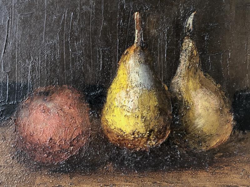 Still life painting with fruits by Jacques Voyet (1926-2010)