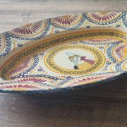 Oval plate Henriot Quimper Art Deco
