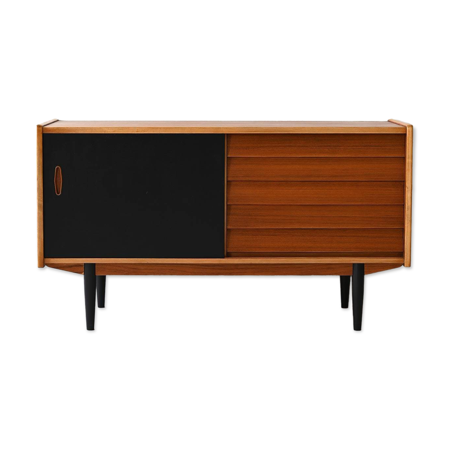 Scandinavian sideboard black accents