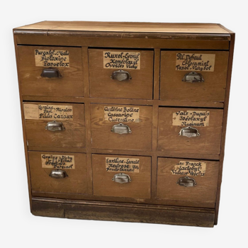 19th century professional furniture with pharmacy drawers