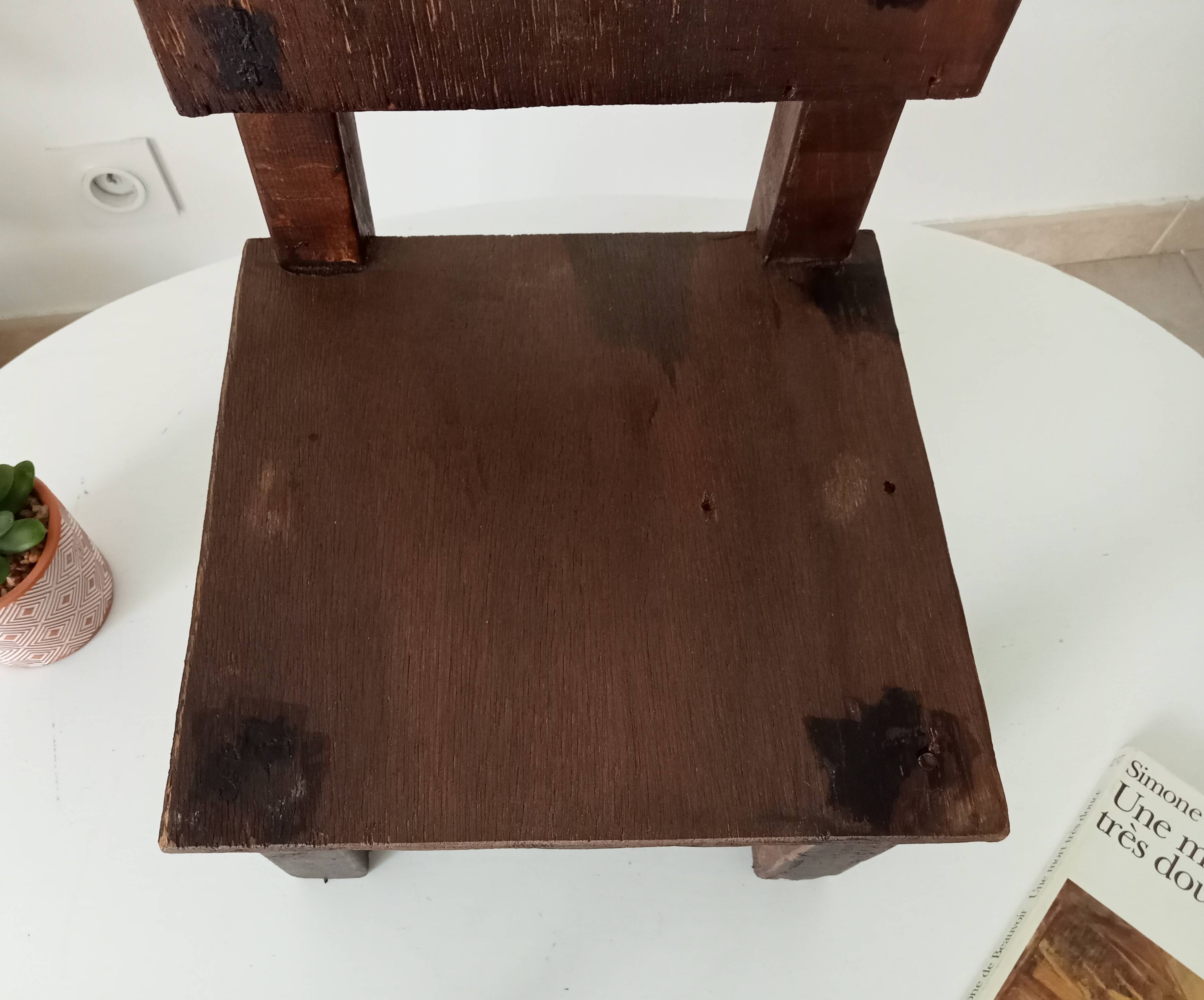 Antique children's chair, folk art, early 20th century