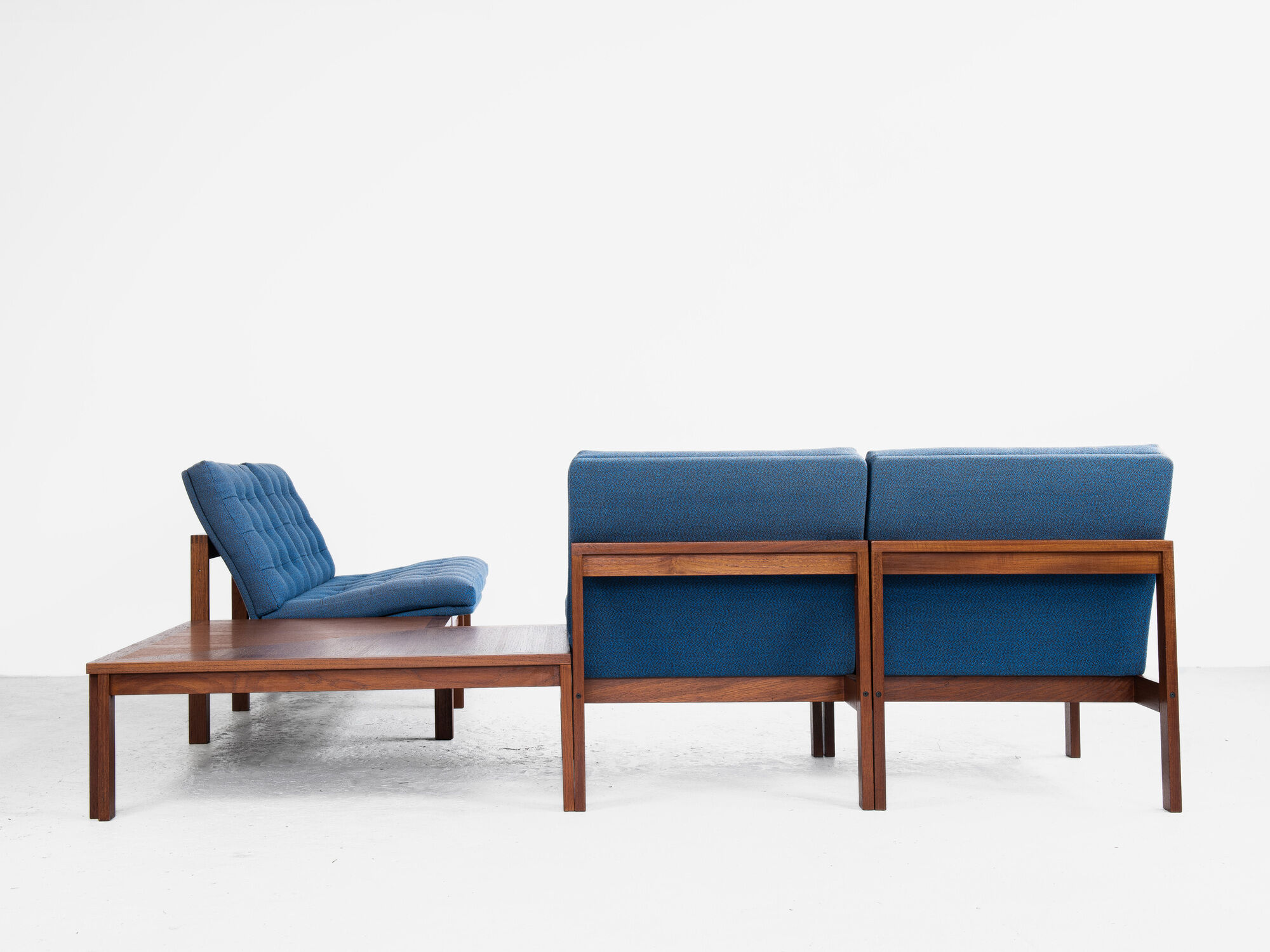 Midcentury corner sofa set in teak by Ole Gjerløv-Knudsen & Torben Lind for France & Søn