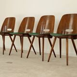 Set of 4 Lollipop chairs by Frantisek Jirak for Tatra 1960