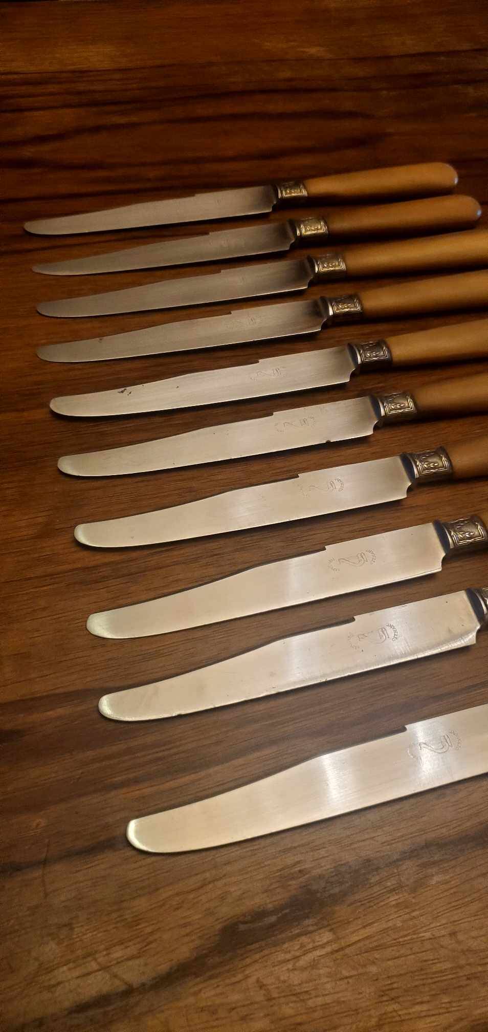 Lot de 10 couteaux manche en corne