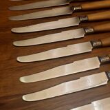 Set of 10 horn handle knives