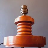 Vintage 50s lamp in varnished wood