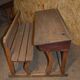 Wooden schoolboy desk
