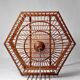 Cage à oiseaux chinoise vintage en bambou