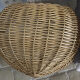 Panier en osier poignée bois