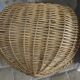 Wicker basket wooden handle