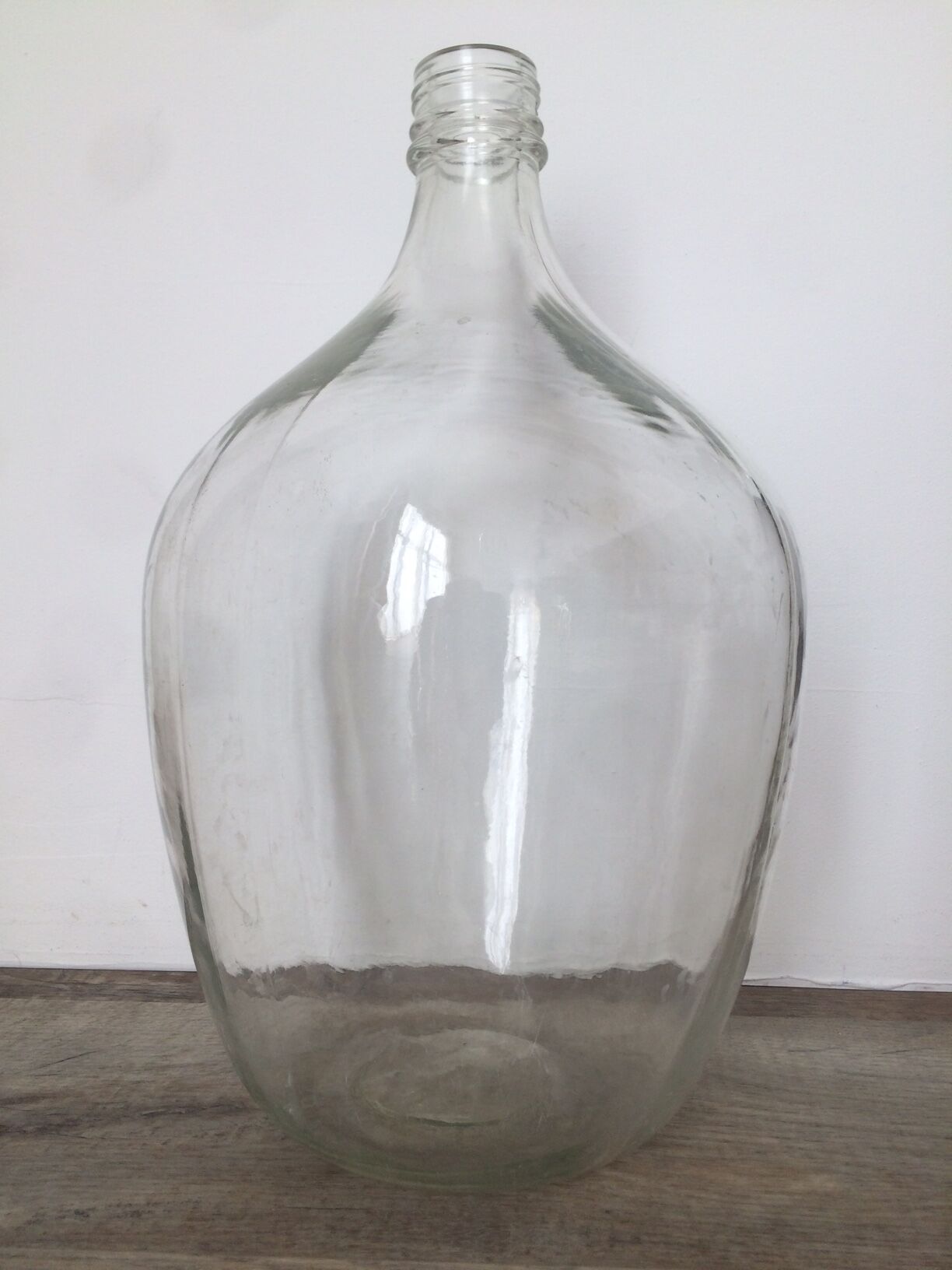 Demijohn ovaloide transparent about 10 l