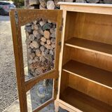 Refurbished solid wood display cabinet/sideboard