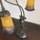 Lampe en bronze et verrerie Muller Frères Lunéville