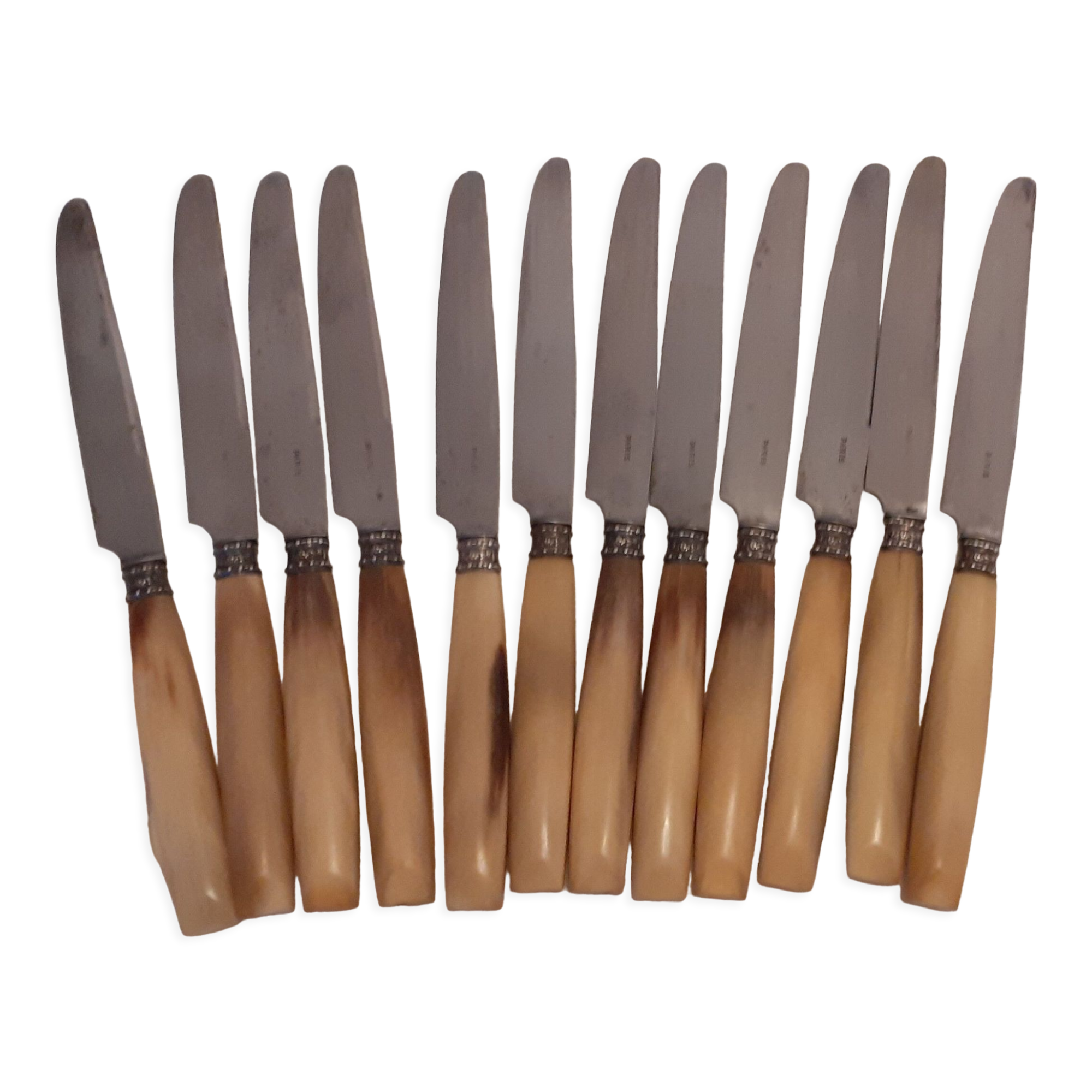 Lot De Couteaux INOX à Manche Corne - Beige, Très Bon état (occasion)