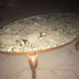 Table basse ovale en septaria