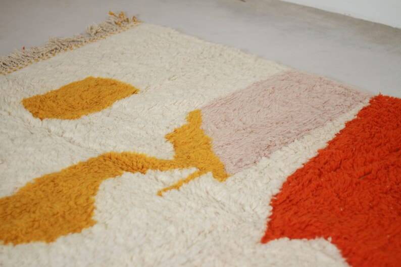 Traditional handmade Beni Ourain rug