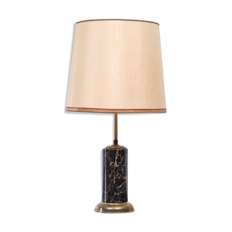 Black belgian marble table lamp 1960s holland