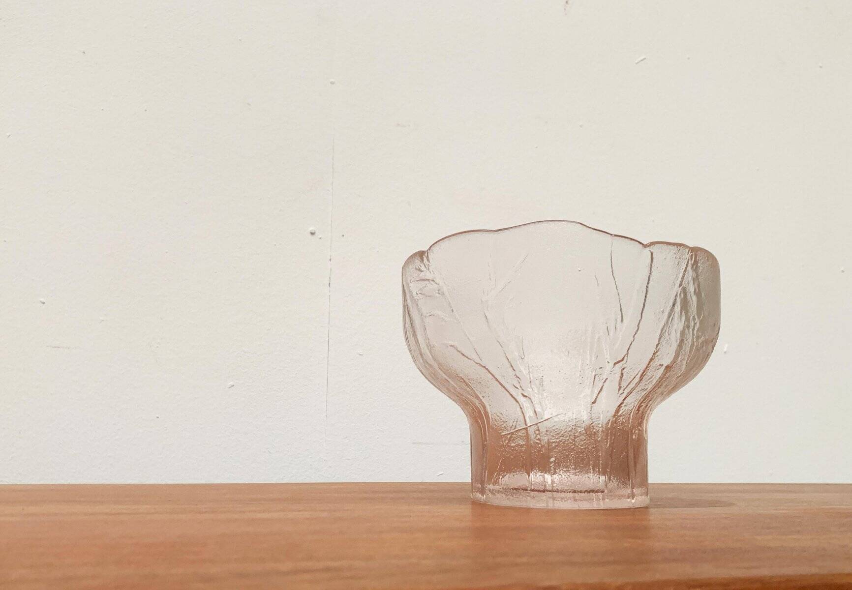 Large glass bowl from the mid-century by Heiniä Kainalossa for Humppila, Finland.