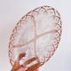 Vintage pink glass compartmentalized dish