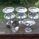 8 vintage stainless steel ice cream cups from Jean Couzon, France