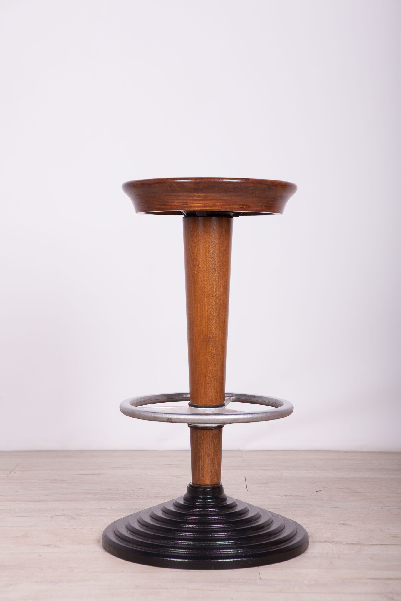 Set of 4 mid-century bar stools, 1950s