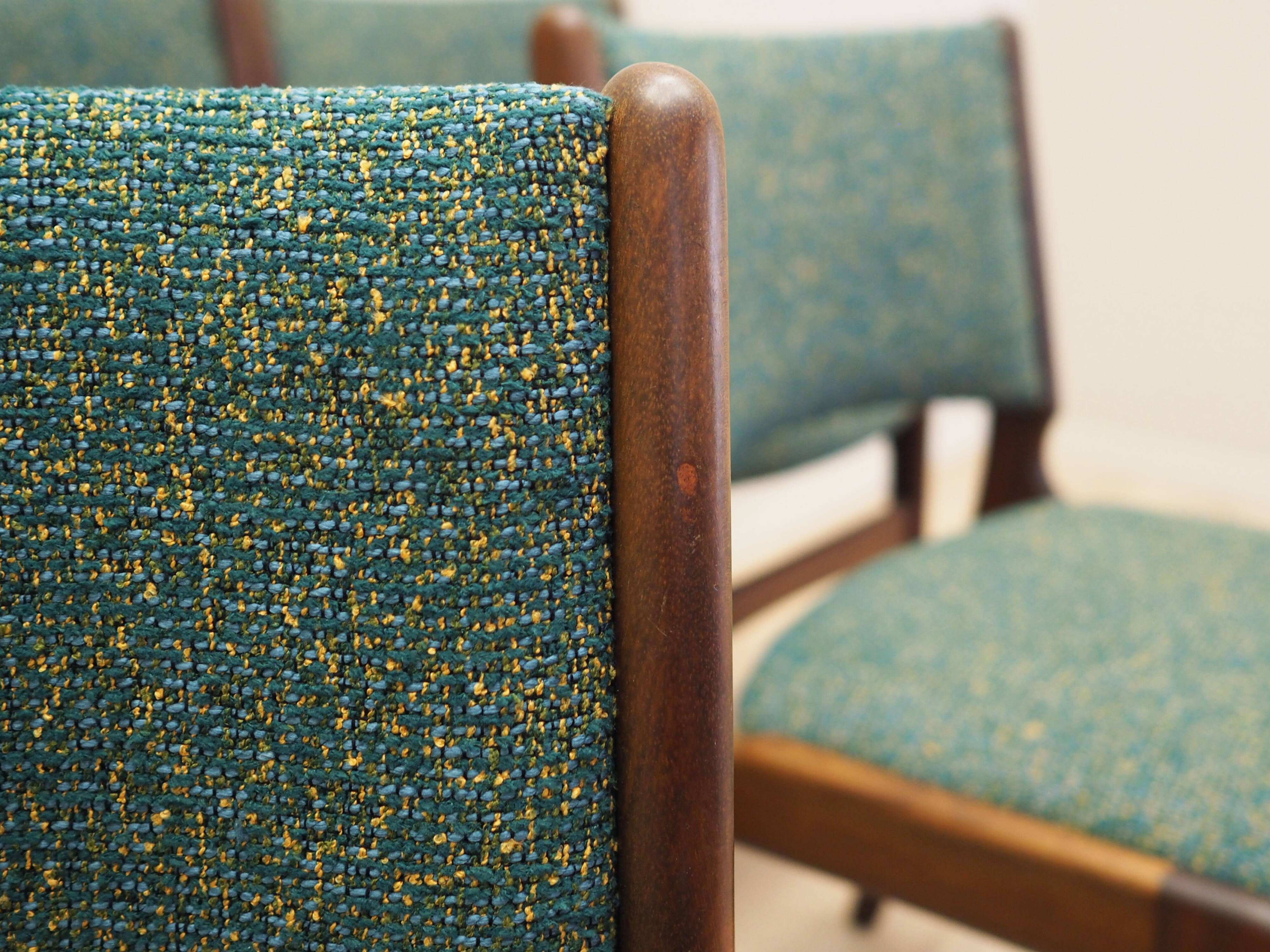 Set of six mahogany chairs, Danish design, 1970s, designer: Henning Kjærnul