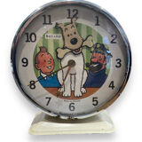 Tintin alarm clock bayard animated mechanical metal 1960s